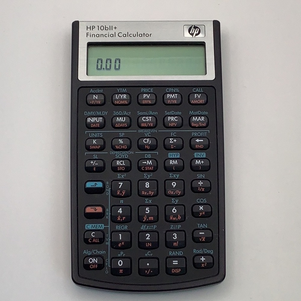 HP 10bII+ financial calculator with new batteries